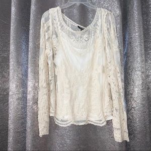 Lace top in size large with lining